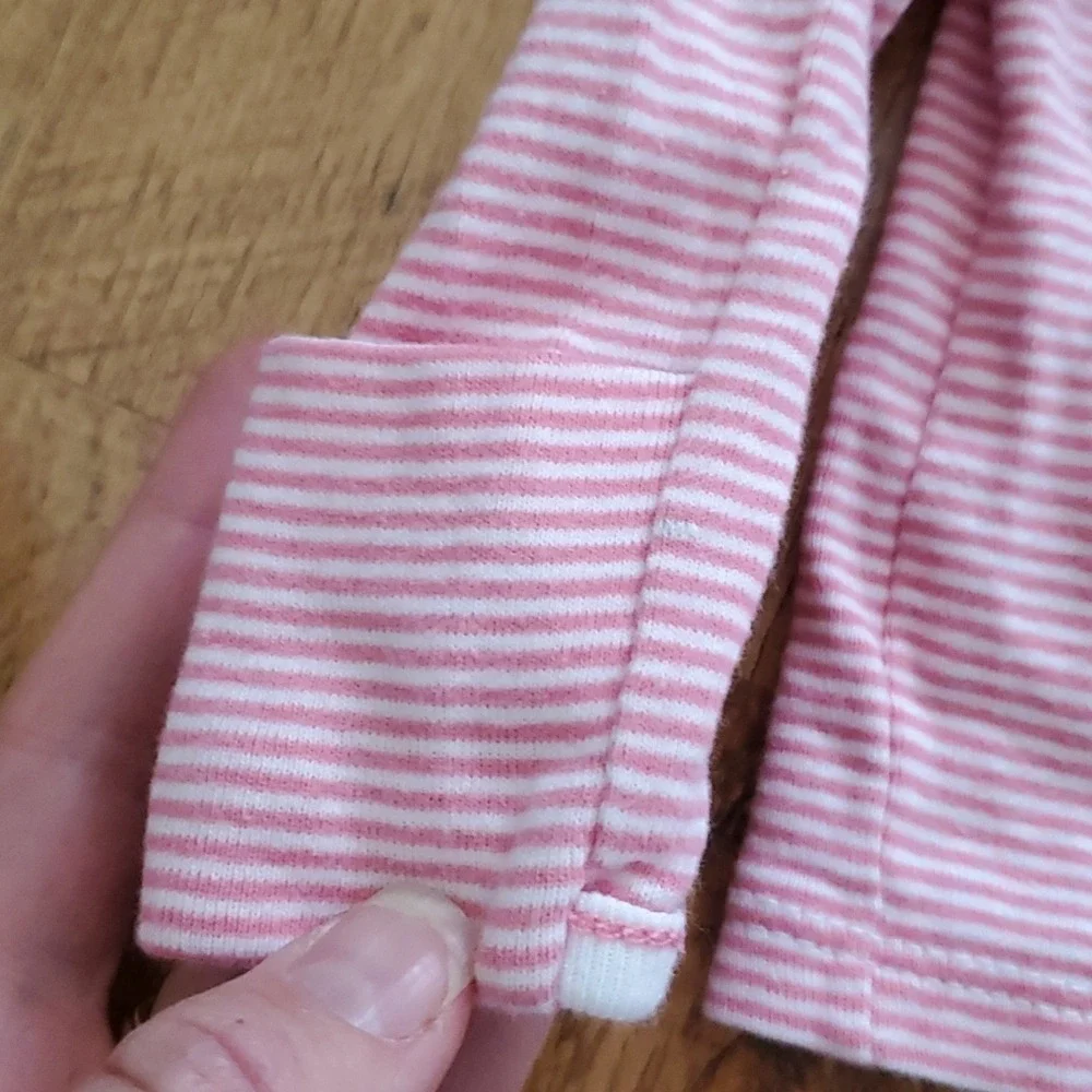 Ralph‎ Lauren Girls Pink Striped 2 Piece Outfit Pajamas 3M